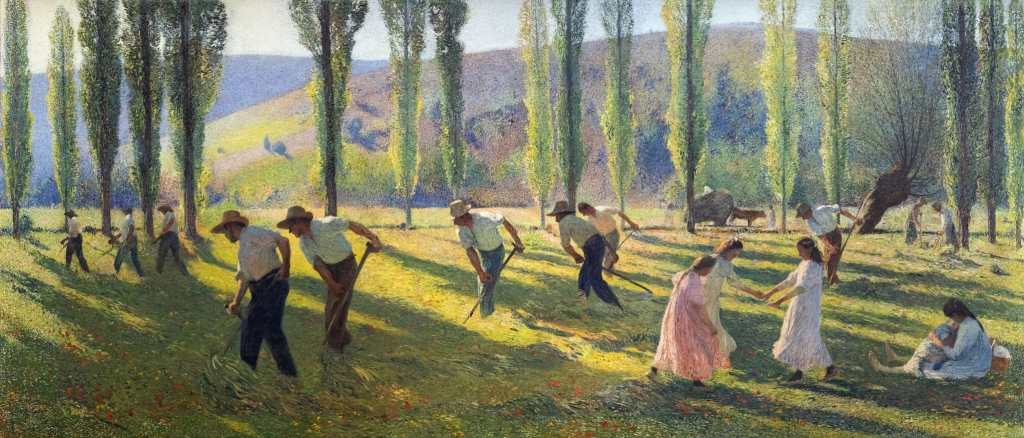 Faucher à la faux, image des faucheurs par Henri Martin
